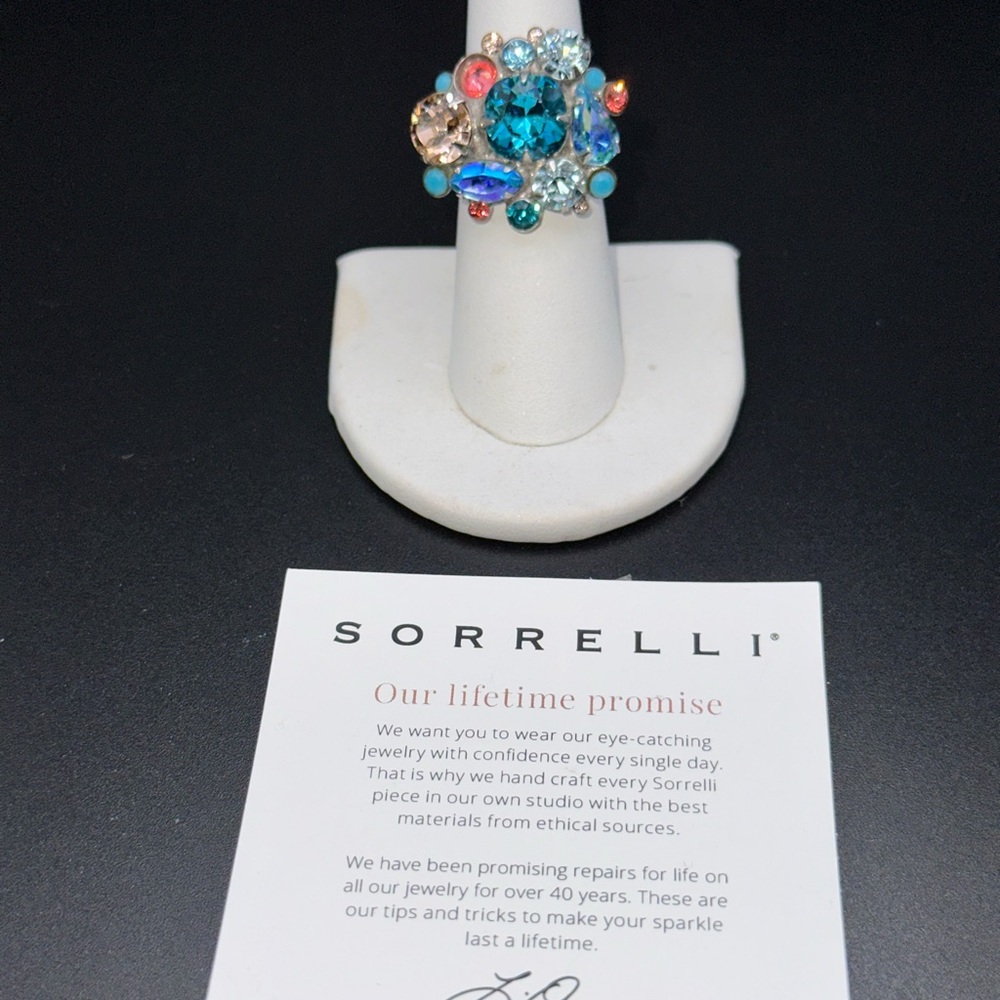 Sorrelli Vibrant Crystal Cluster Ring